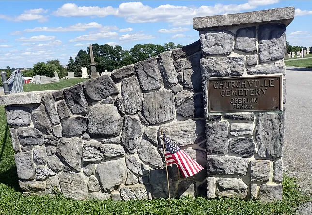 Churchville Cemetery gate left