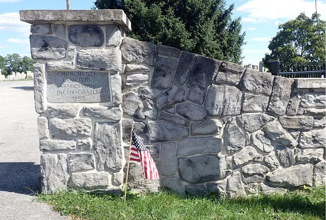 Churchville Cemetery gate right