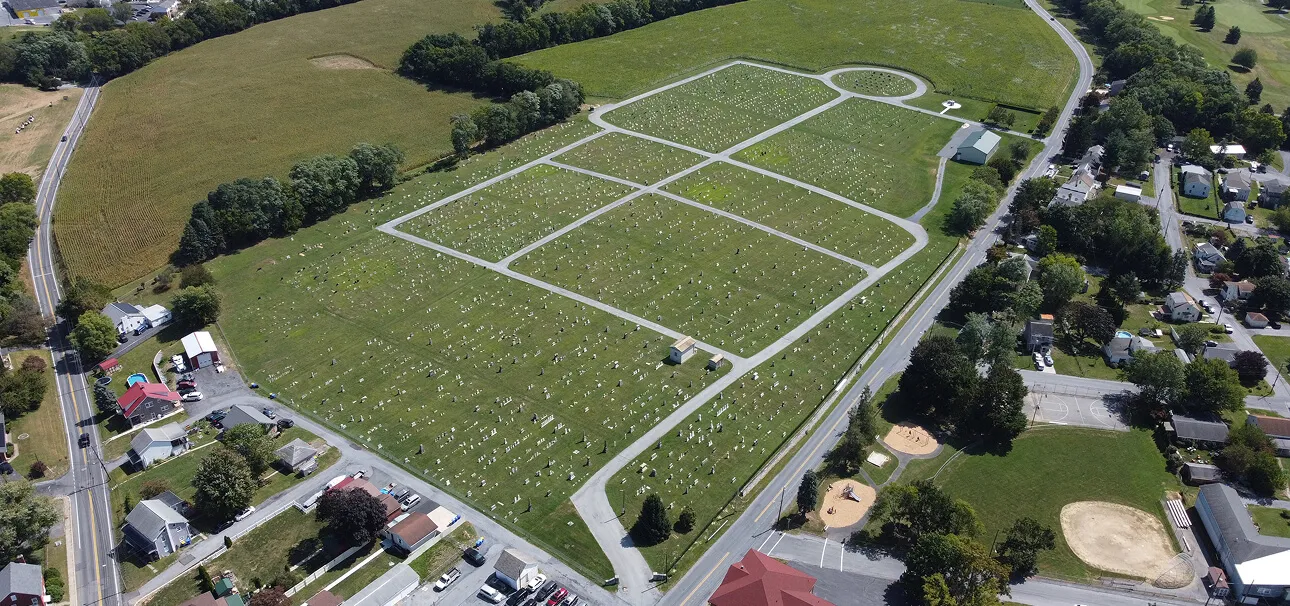 Churchville Cemetery drone shot